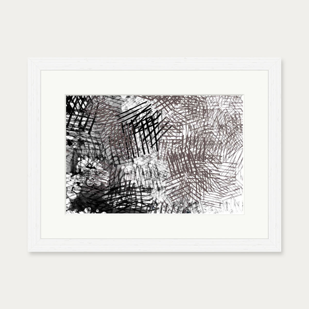 Abstract Conversations Art Print — 30 x 40 cm — White Frame
