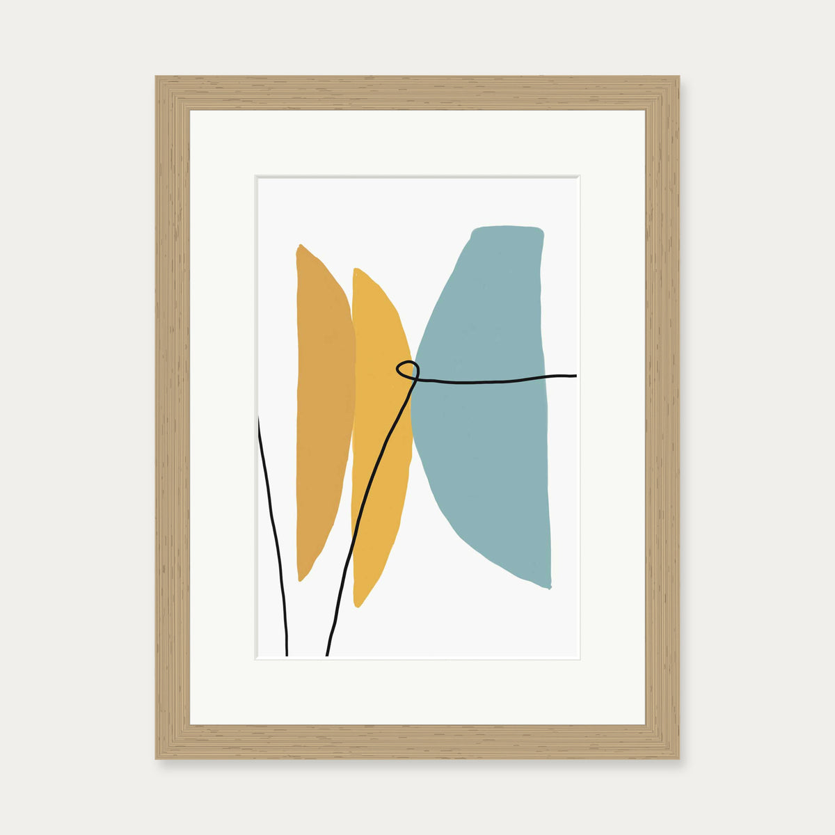Abstract Design 3 Art Print — 30 x 40 cm — Oak Frame