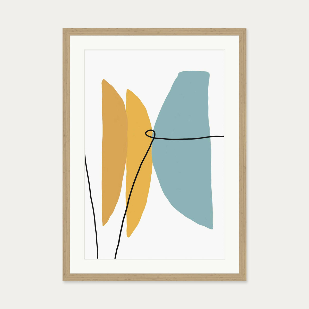 Abstract Design 3 Art Print — 50 x 70 cm — Oak Frame