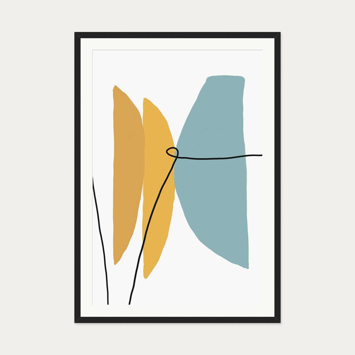 Abstract Design 3 Art Print — 70 x 100 cm — Black Frame