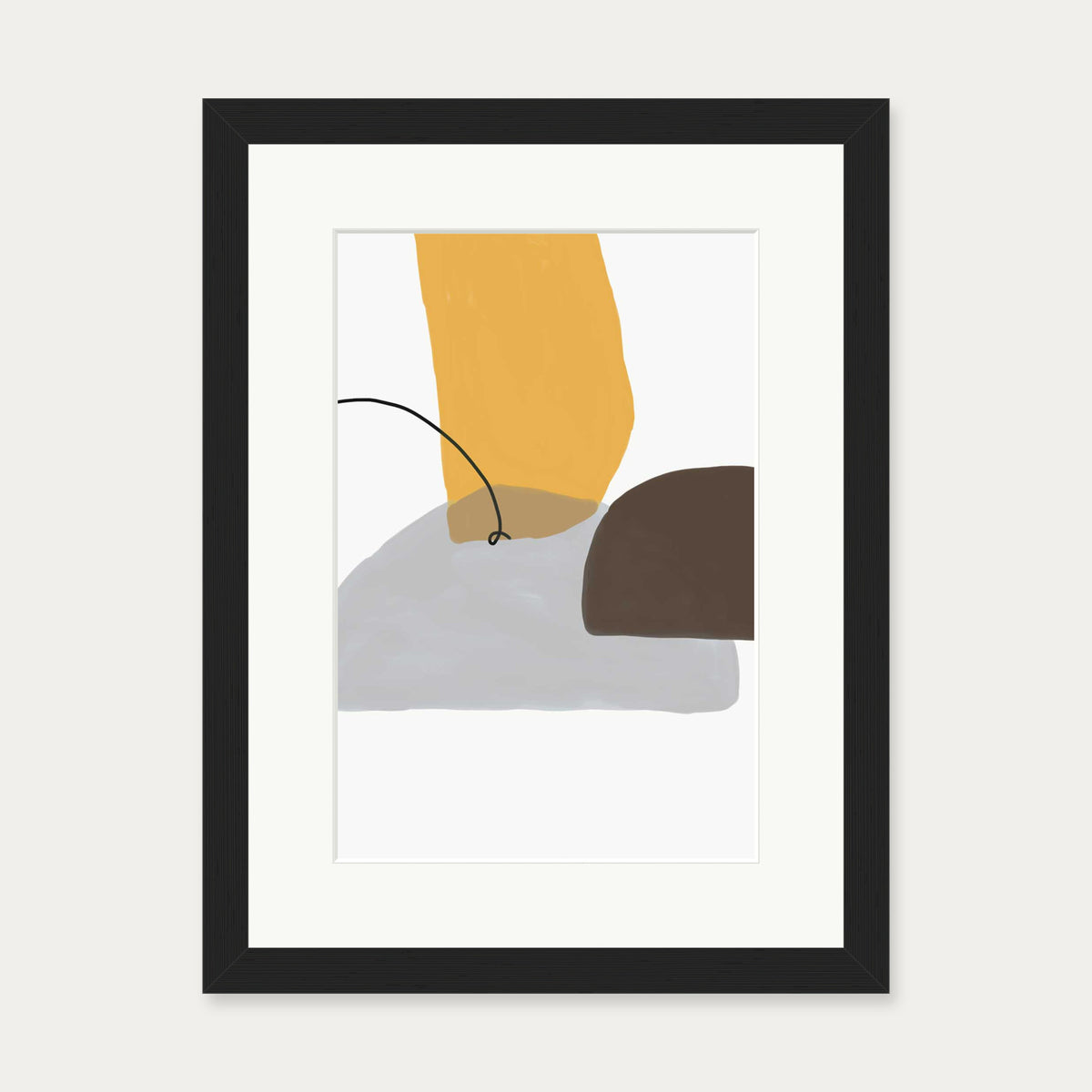 Abstract Design Art Print — 30 x 40 cm — Black Frame
