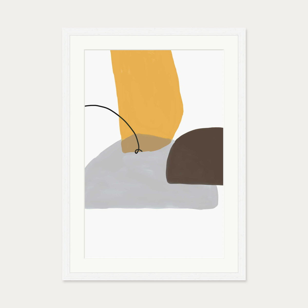 Abstract Design Art Print — 50 x 70 cm — White Frame