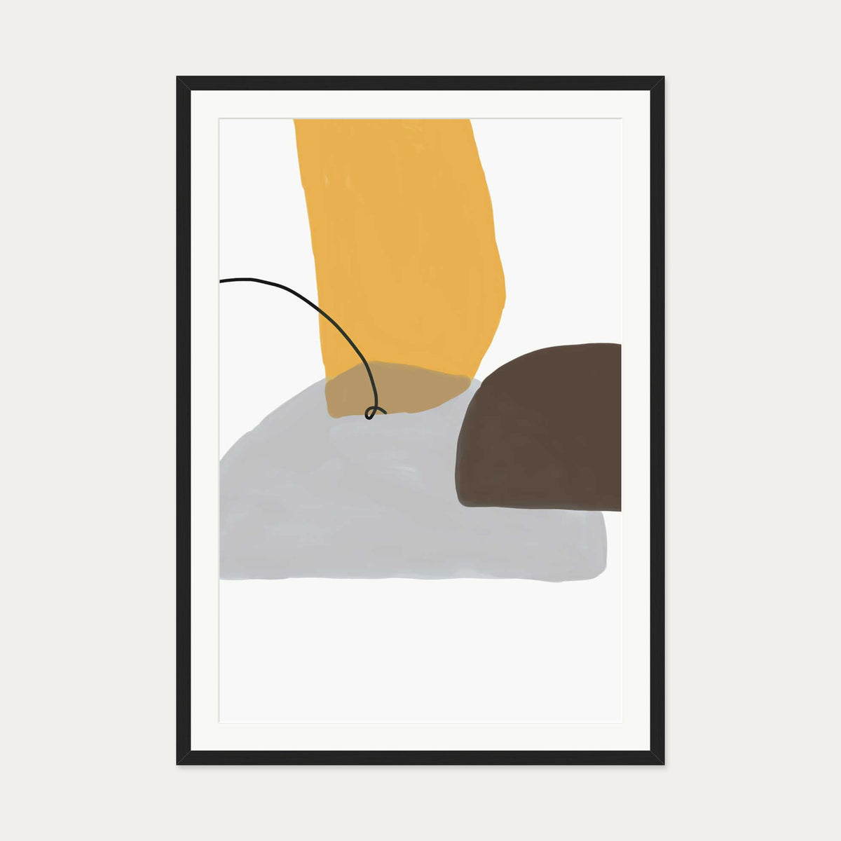 Abstract Design Art Print — 70 x 100 cm — Black Frame