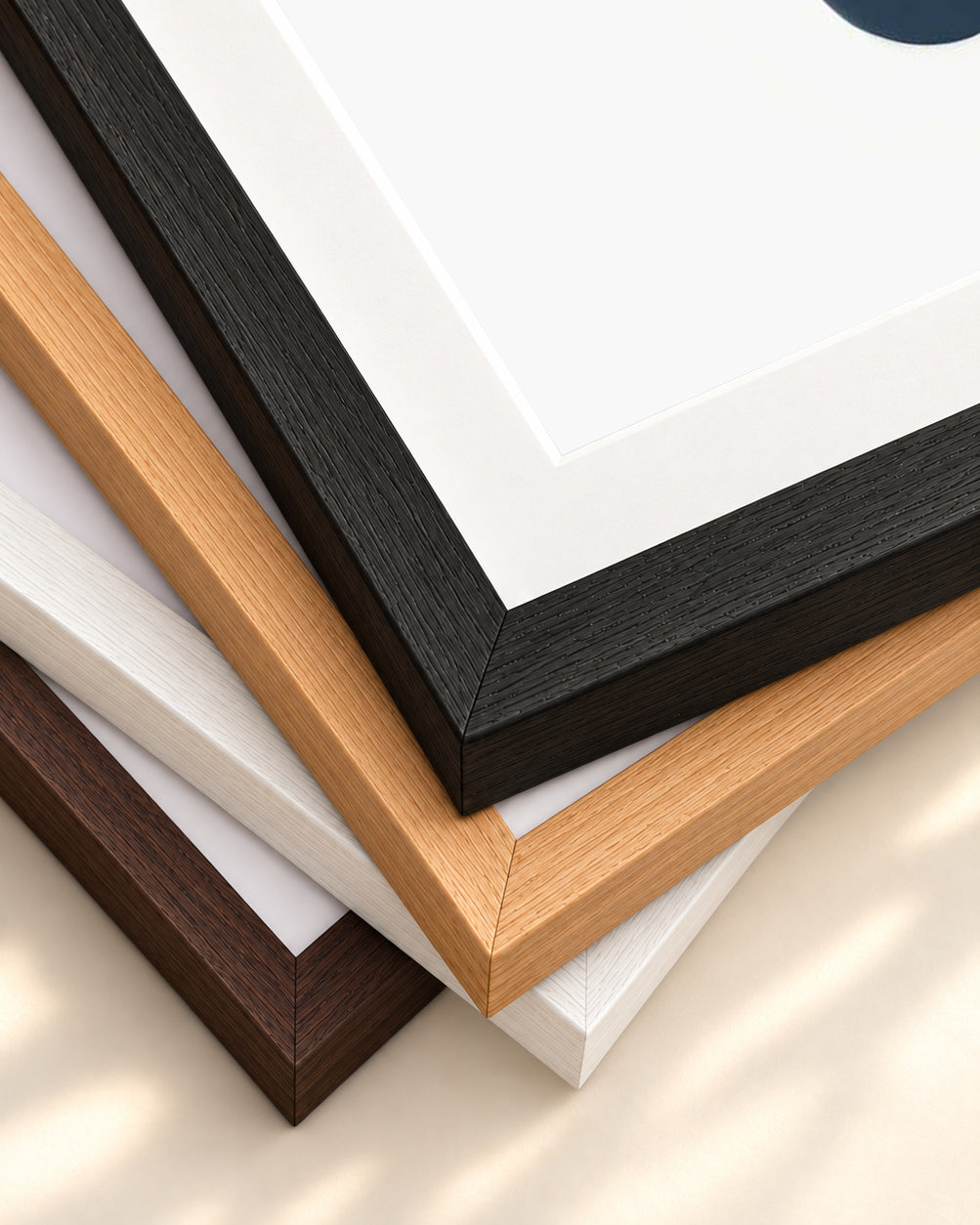 Abstract Dog Art Print — framed print corner with 5 cm mount and bevel
