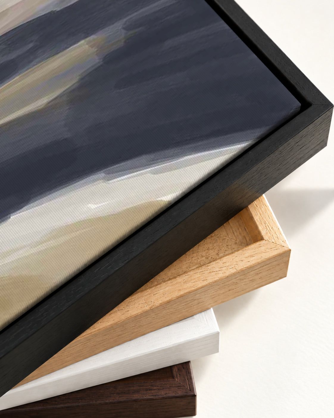 Abstract Expressions I Canvas Art — framed canvas corner and wrapped canvas detail