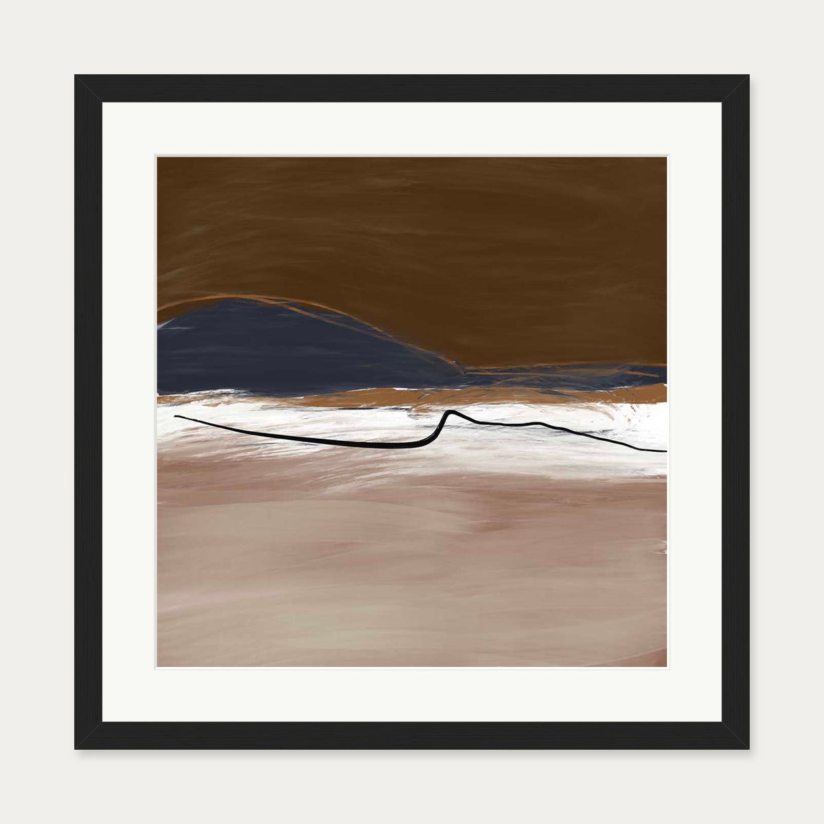 Abstract Expressions II Art Print — 50 x 50 cm — Black Frame