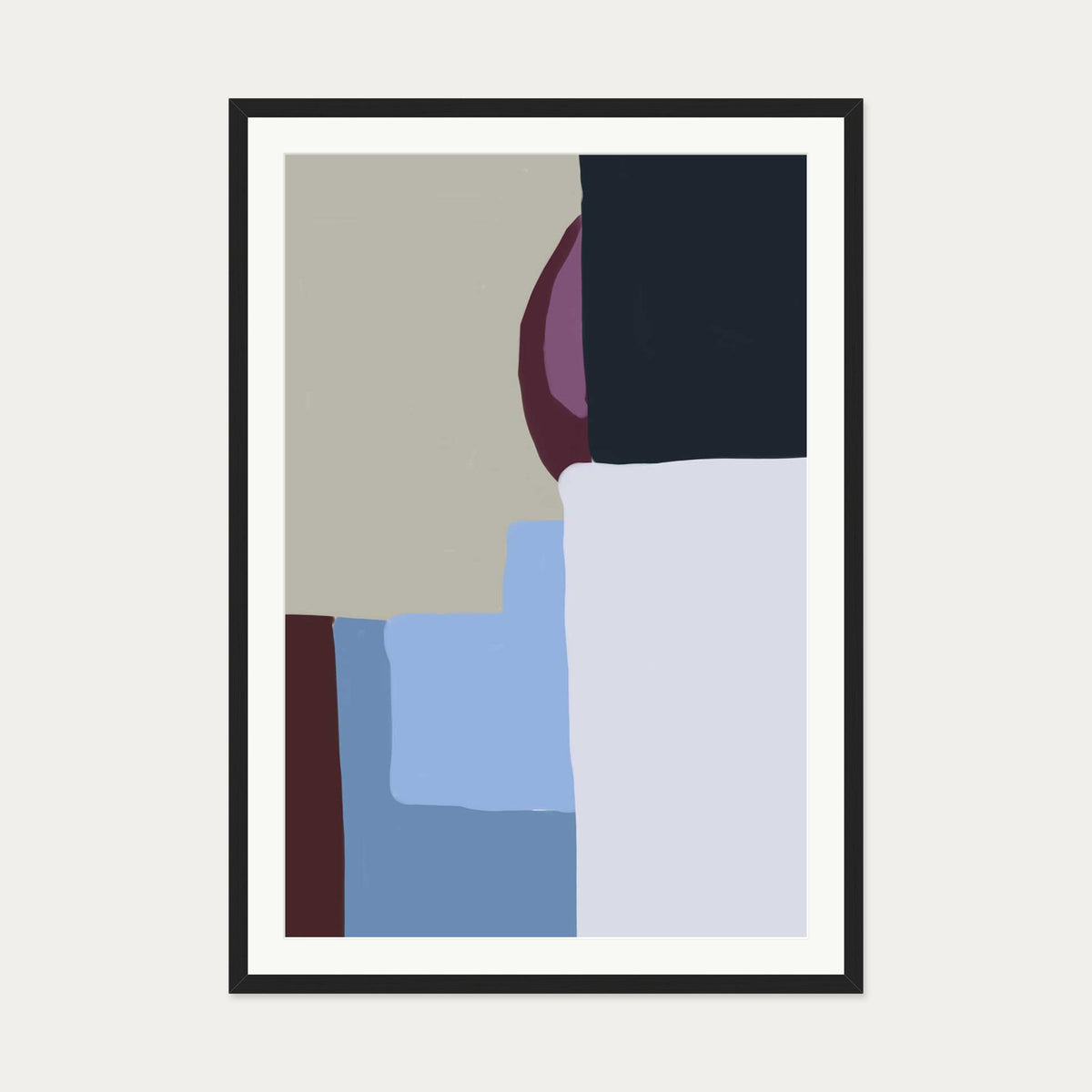 Abstract Geometry Art Print — 70 x 100 cm — Black Frame