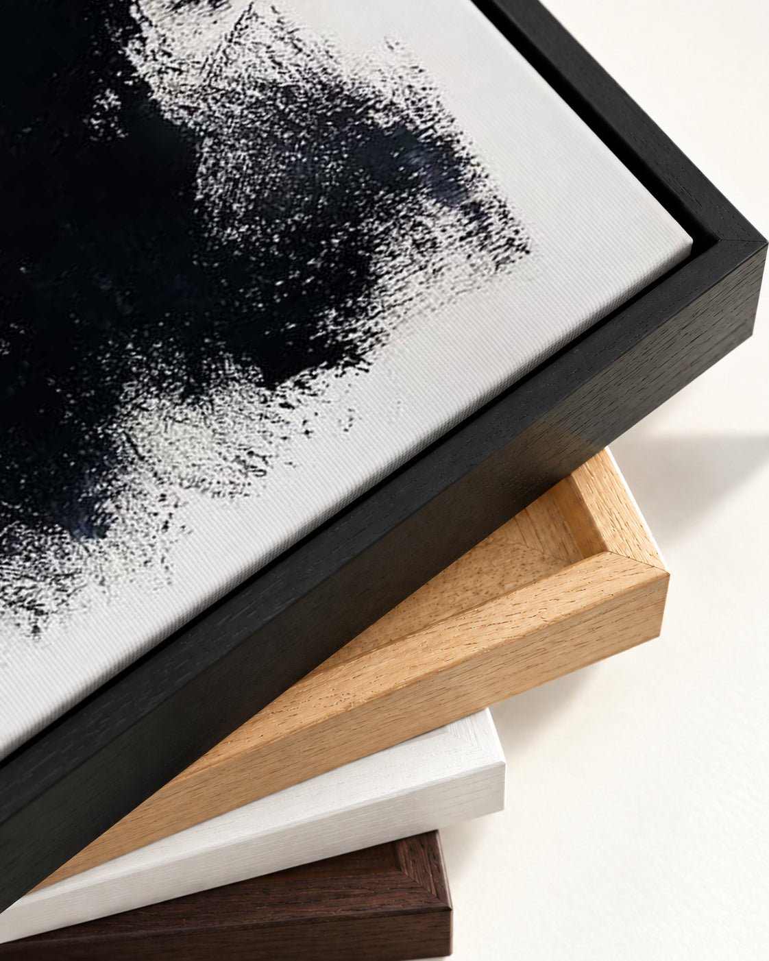 Abstract Illusions I Canvas Art — framed canvas corner and wrapped canvas detail