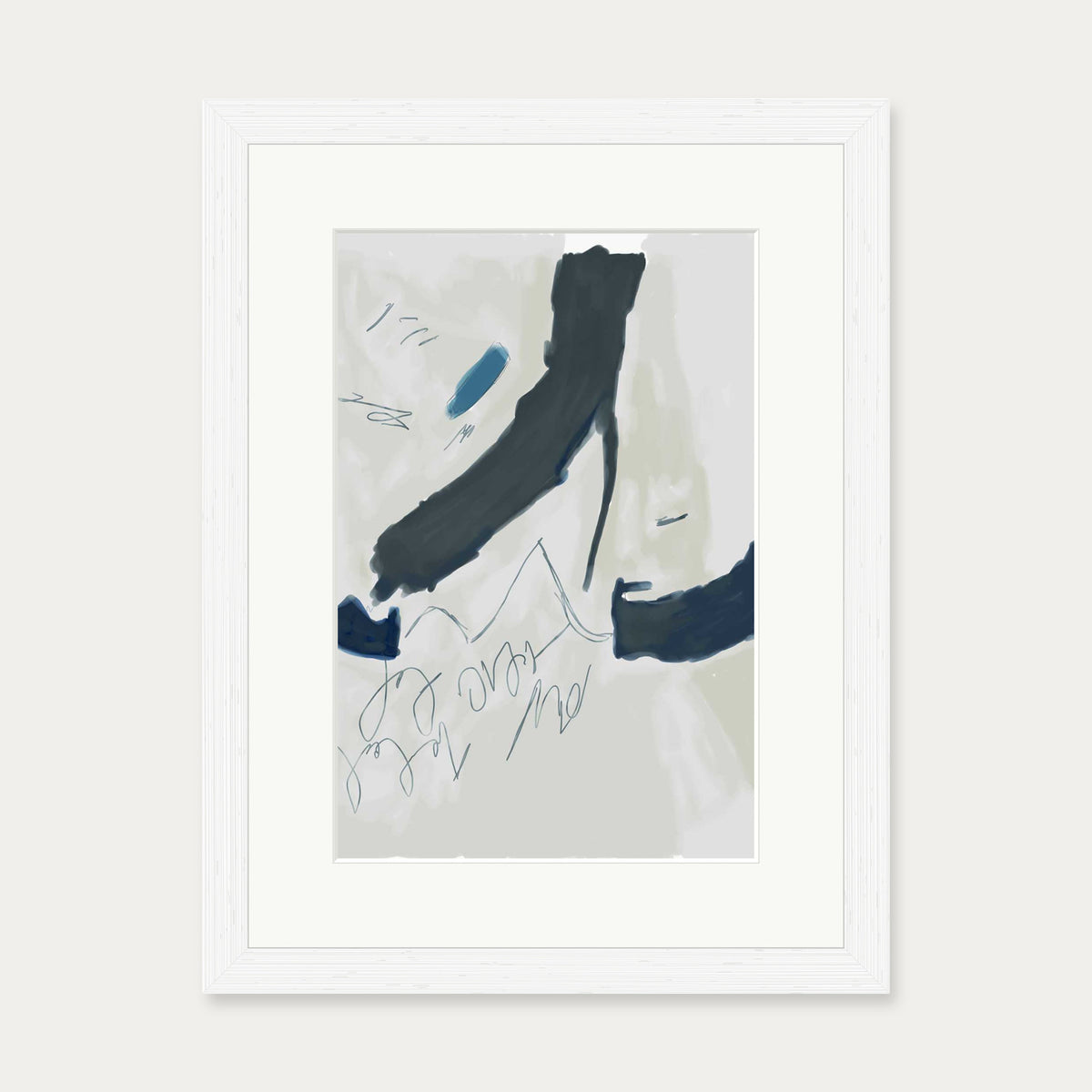 Abstract Illustration Art Print — 30 x 40 cm — White Frame