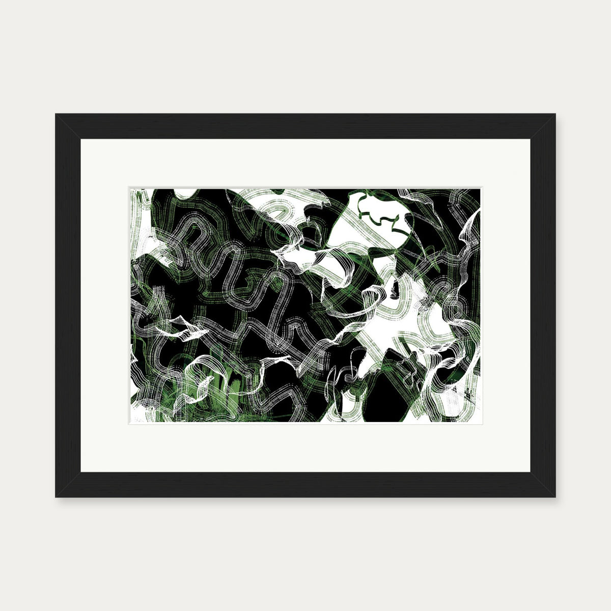 Abstract Impressions Art Print — 30 x 40 cm — Black Frame