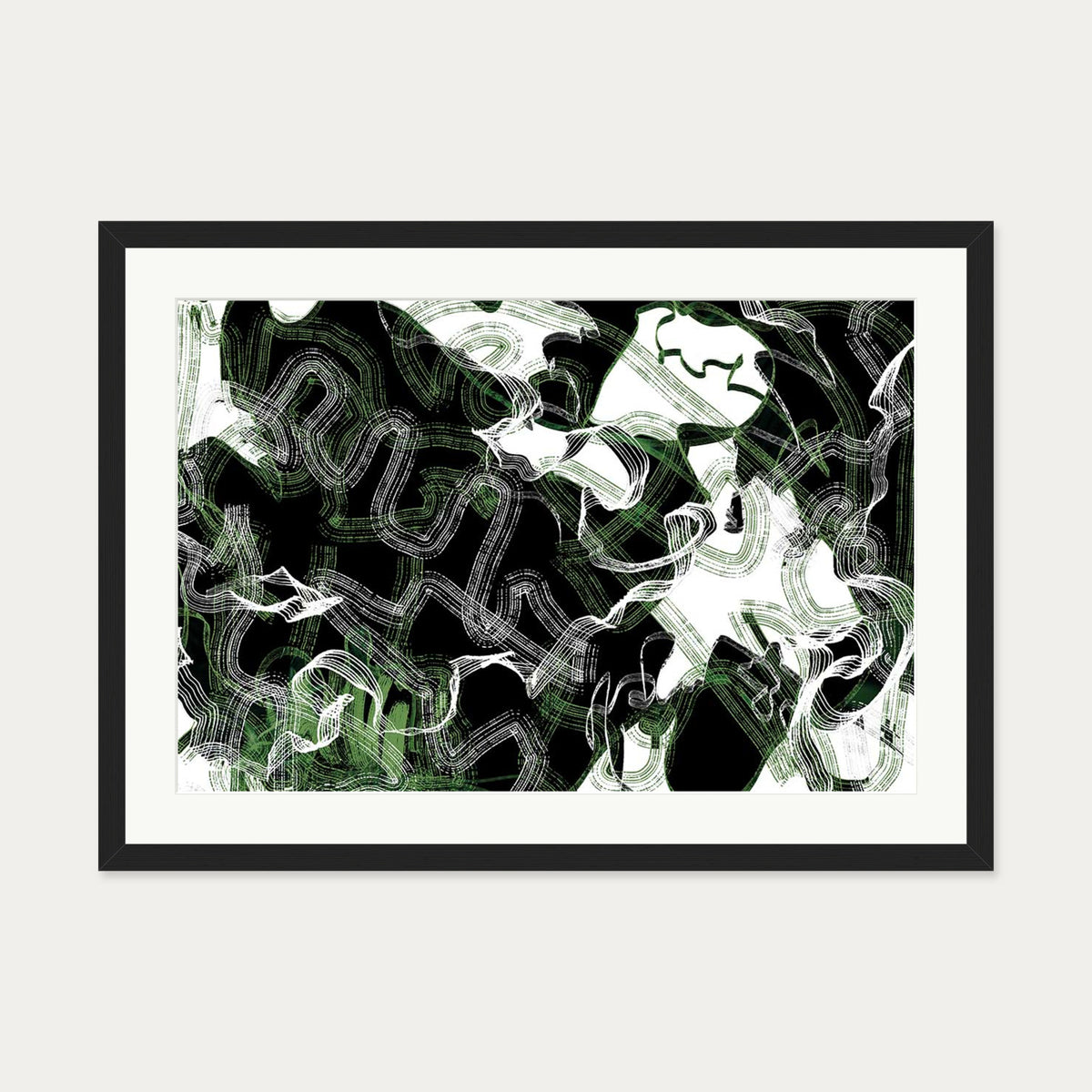 Abstract Impressions Art Print — 50 x 70 cm — Black Frame