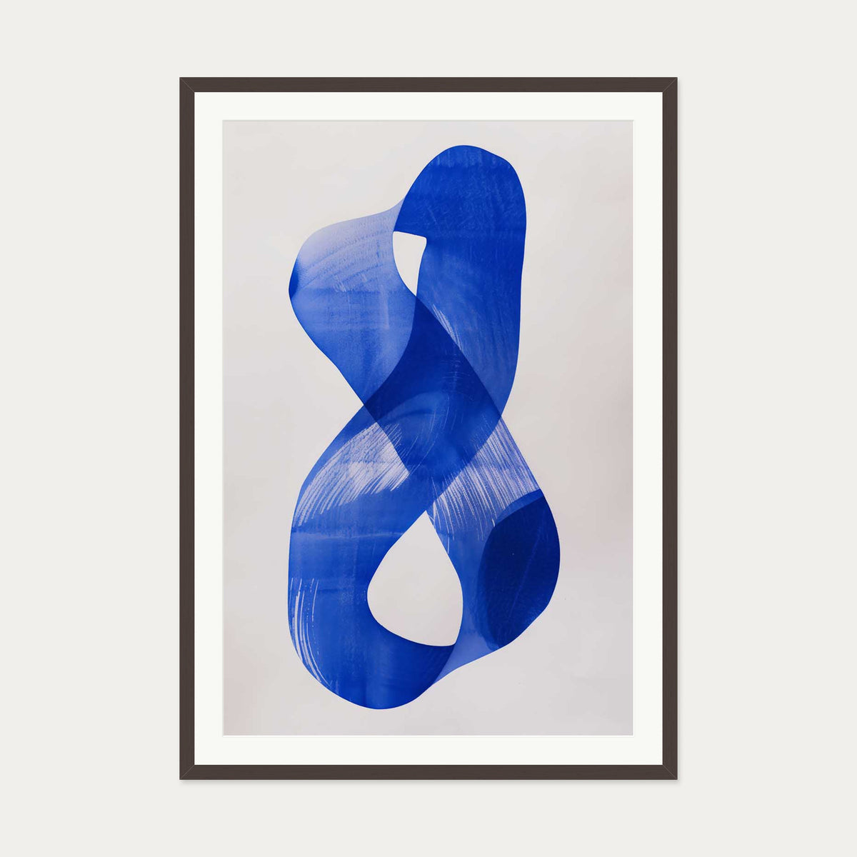Abstract Infinity Wall Art — 70 x 100 cm — Brown Frame