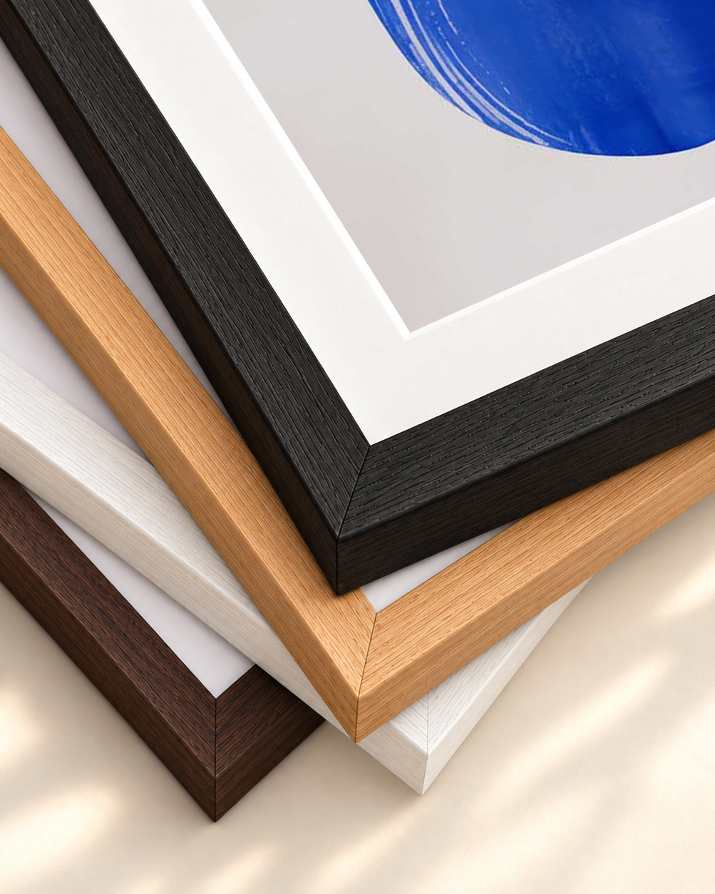 Abstract Infinity Wall Art — framed print corner with 5 cm mount and bevel