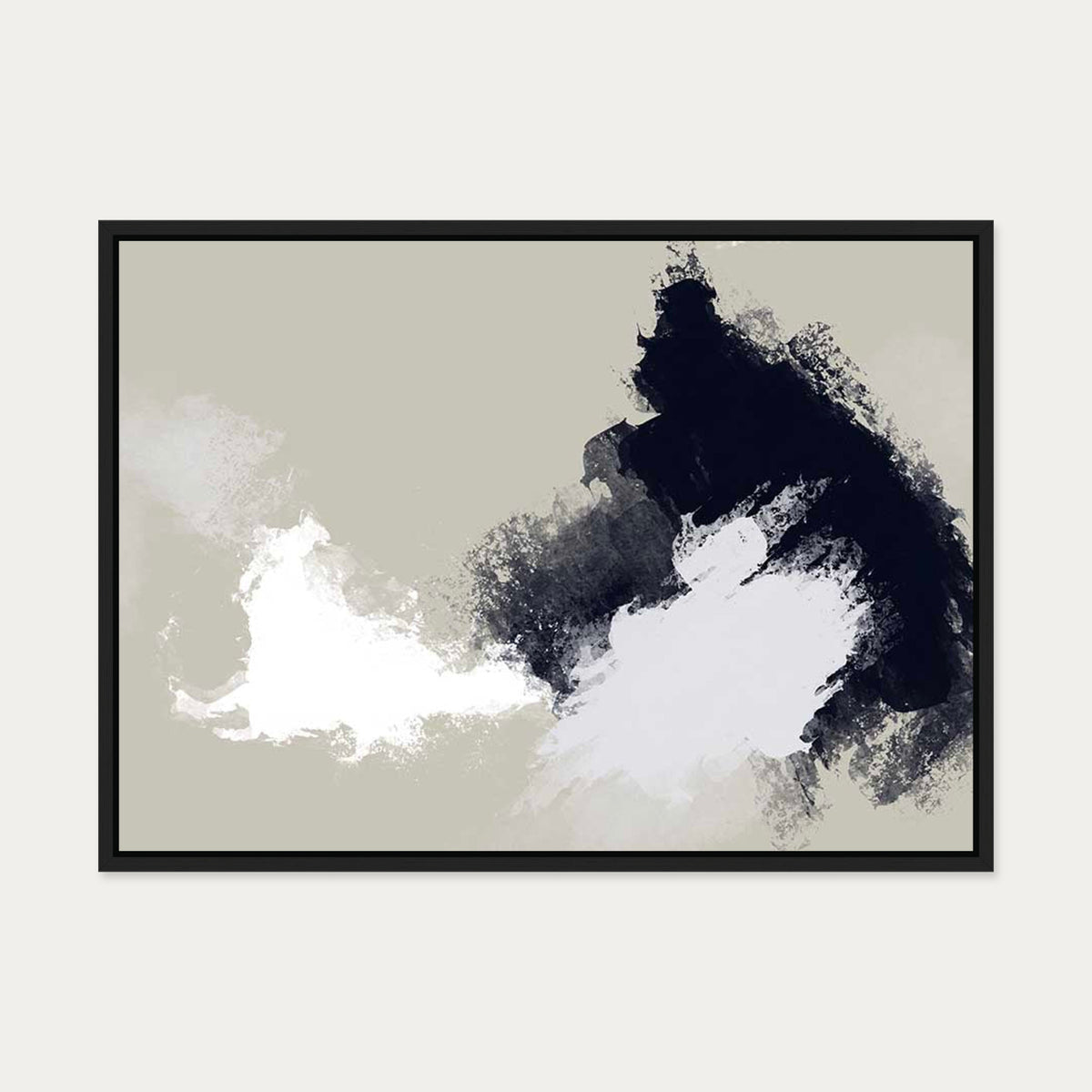 Abstract Landscape Canvas Art — 50 x 70 cm — Black Frame