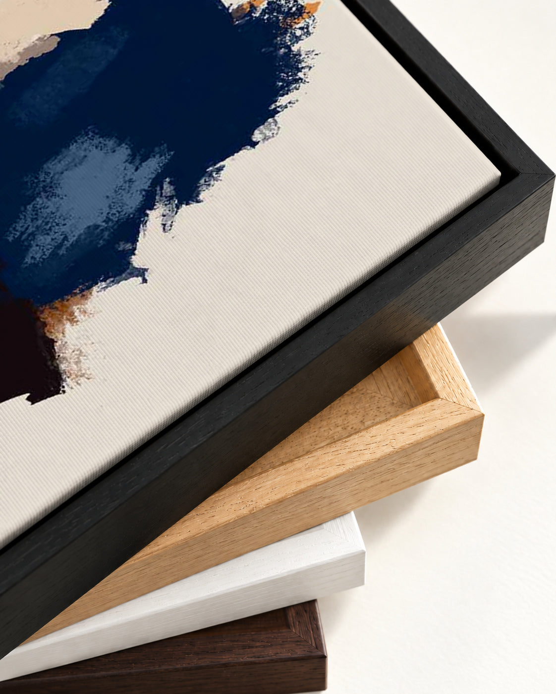 Abstract Paradigm I Canvas Art — framed canvas corner and wrapped canvas detail