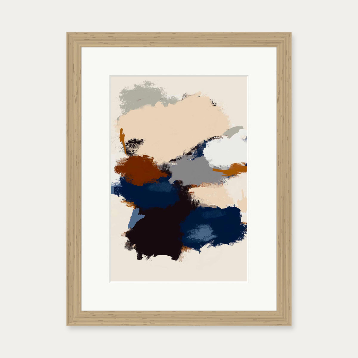 Abstract Paradigm I Art Print — 30 x 40 cm — Oak Frame