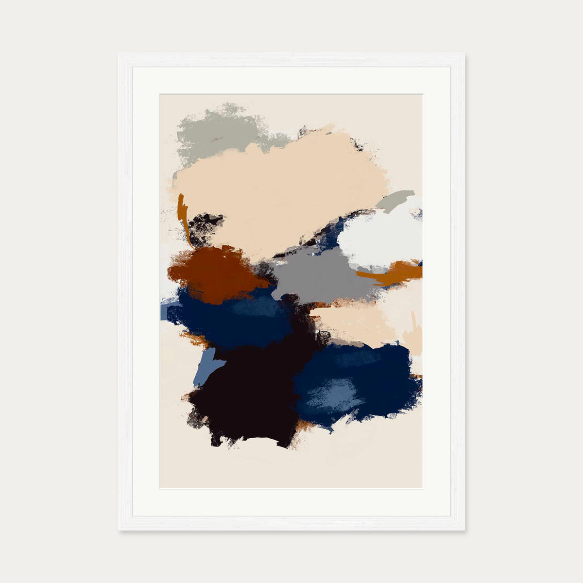 Abstract Paradigm I Art Print — 50 x 70 cm — White Frame