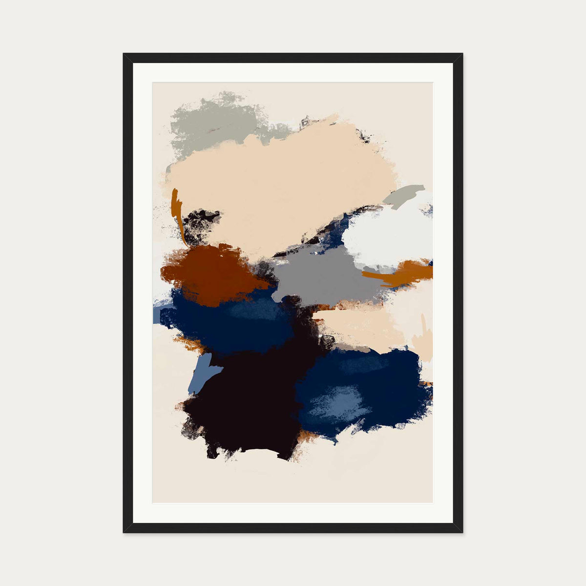 Abstract Paradigm I Art Print — 70 x 100 cm — Black Frame