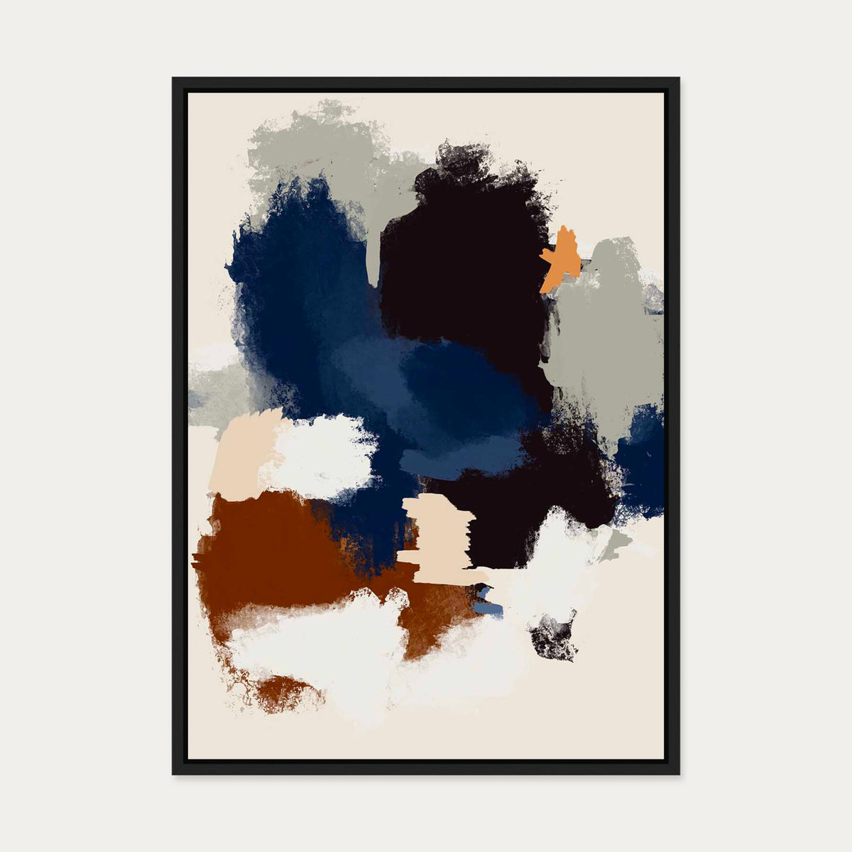Abstract Paradigm II Canvas Art — 50 x 70 cm — Black Frame
