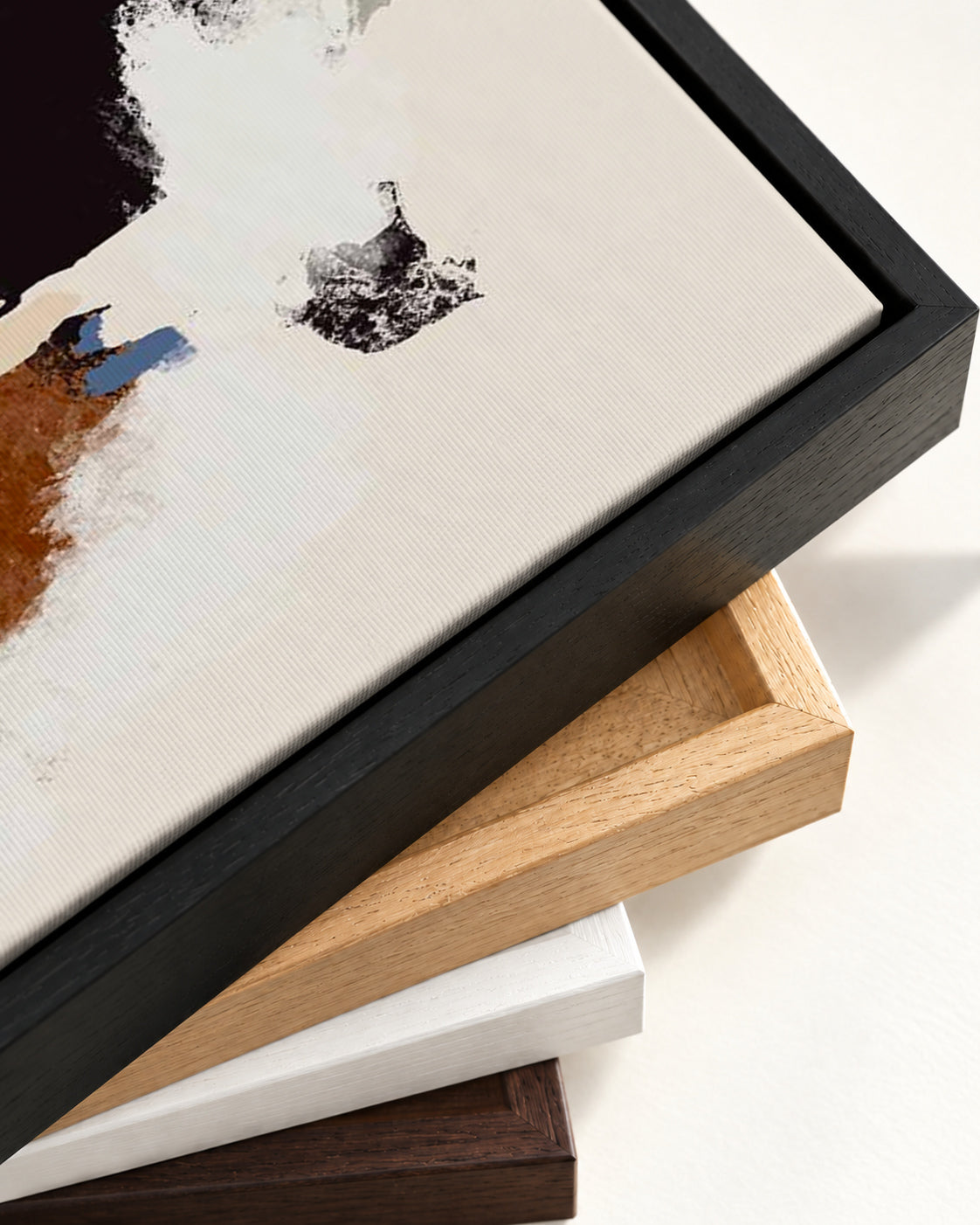 Abstract Paradigm II Canvas Art — framed canvas corner and wrapped canvas detail