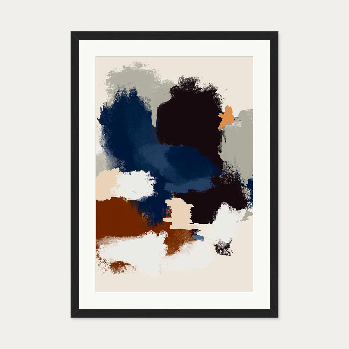 Abstract Paradigm II Art Print — 50 x 70 cm — Black Frame