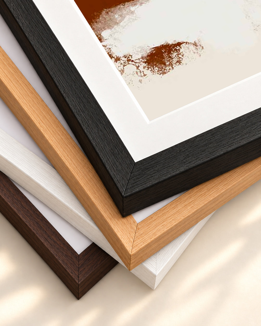 Abstract Paradigm II Art Print — framed print corner with 5 cm mount and bevel