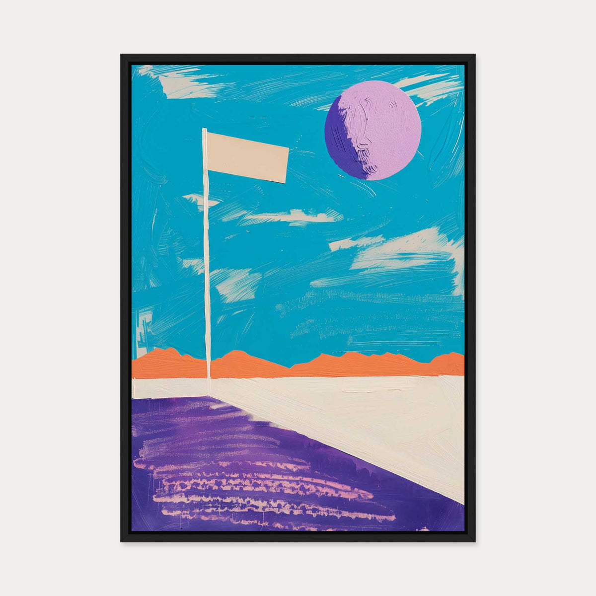 Abstract Pool Canvas Art — 50 x 70 cm — Black Frame