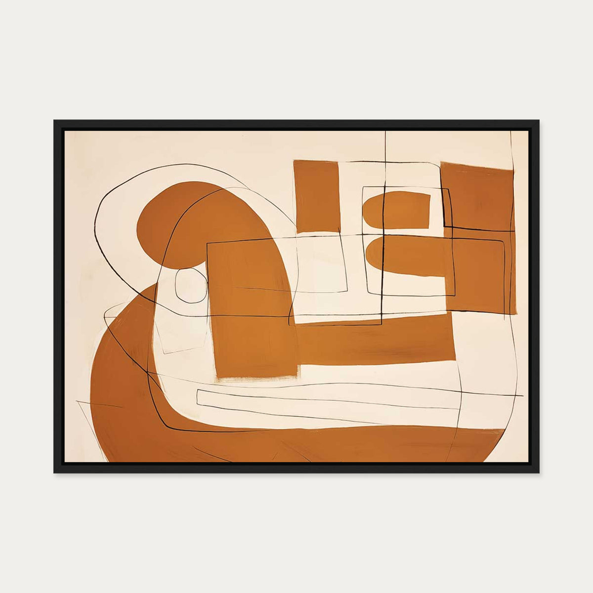 Abstract Sail Canvas Art — 50 x 70 cm — Black Frame