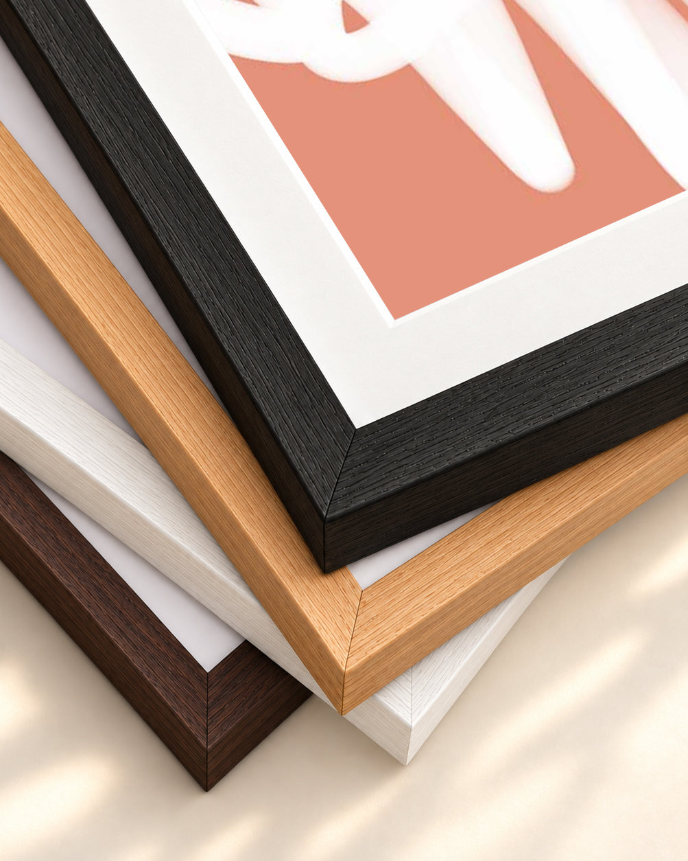 Abstract Sketch Art Print — framed print corner with 5 cm mount and bevel