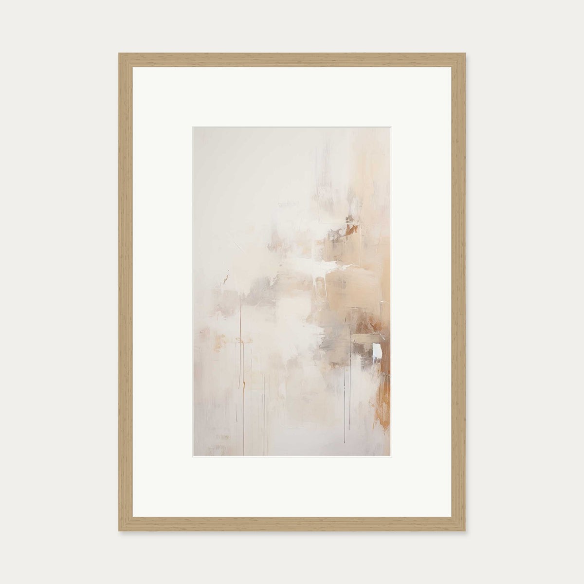 Abstract Songbird Art Print — 50 x 70 cm — Oak Frame