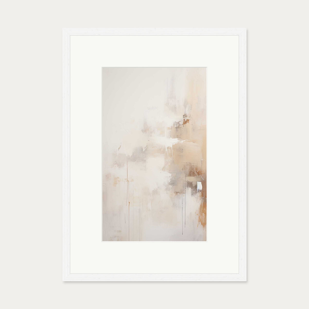 Abstract Songbird Art Print — 50 x 70 cm — White Frame