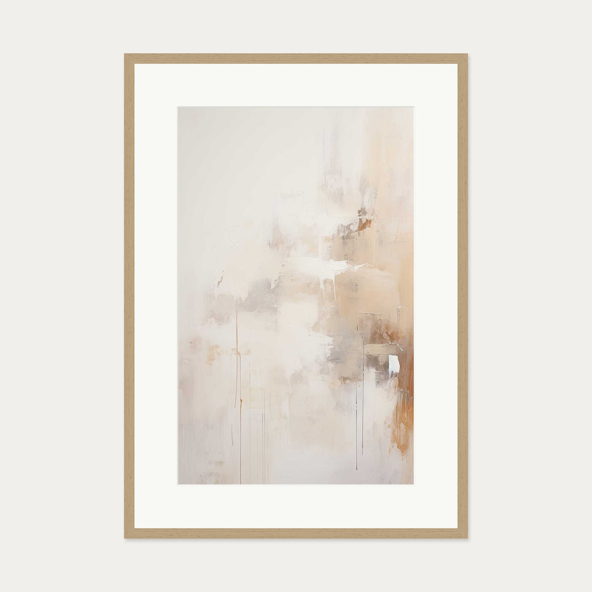 Abstract Songbird Art Print — 70 x 100 cm — Oak Frame