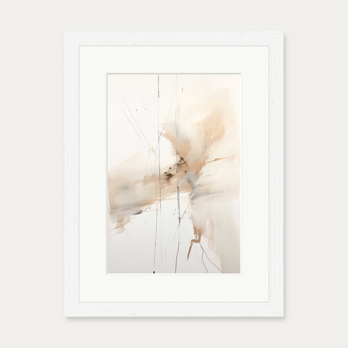 Abstract Songbird II Art Print — 30 x 40 cm — White Frame