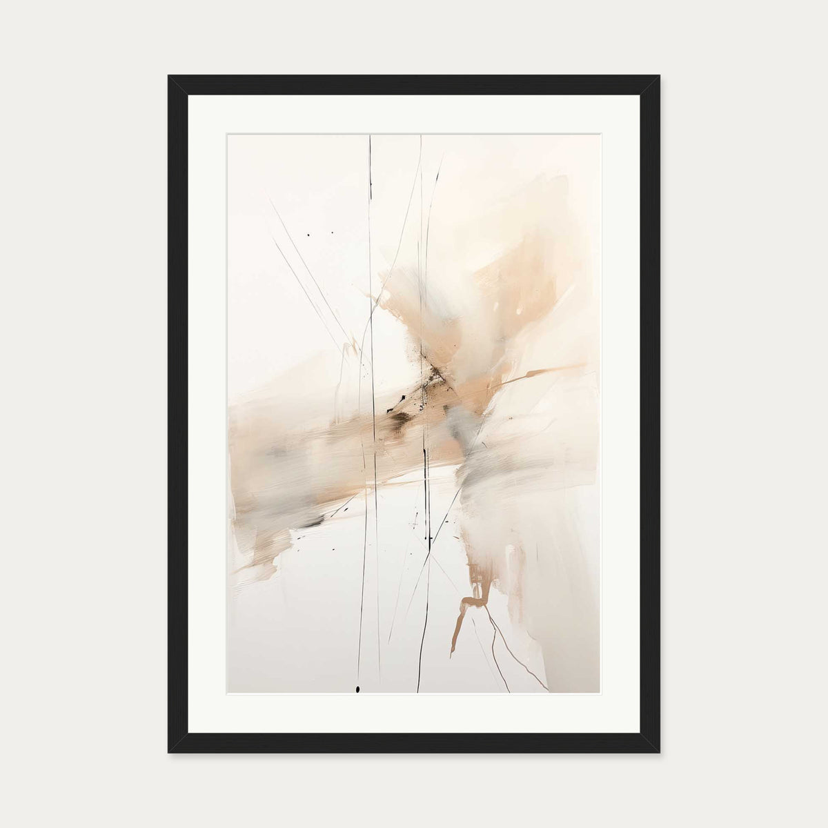 Abstract Songbird II Art Print — 50 x 70 cm — Black Frame