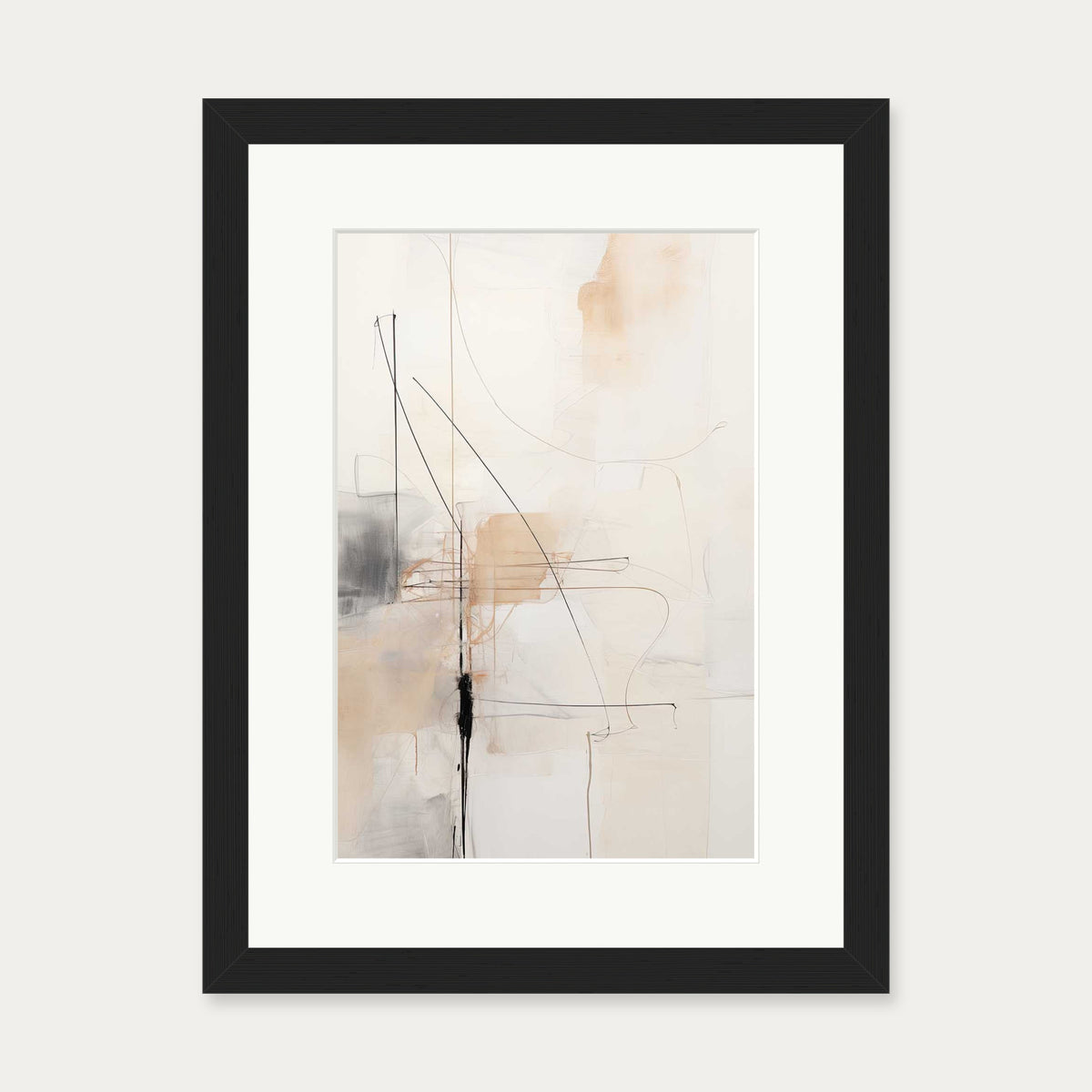 Abstract Songbird III Art Print — 30 x 40 cm — Black Frame