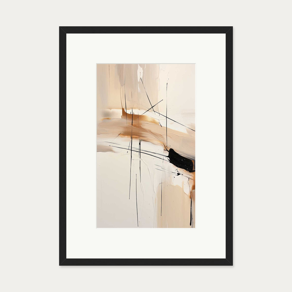 Abstract Songbird IV Art Print — 50 x 70 cm — Black Frame