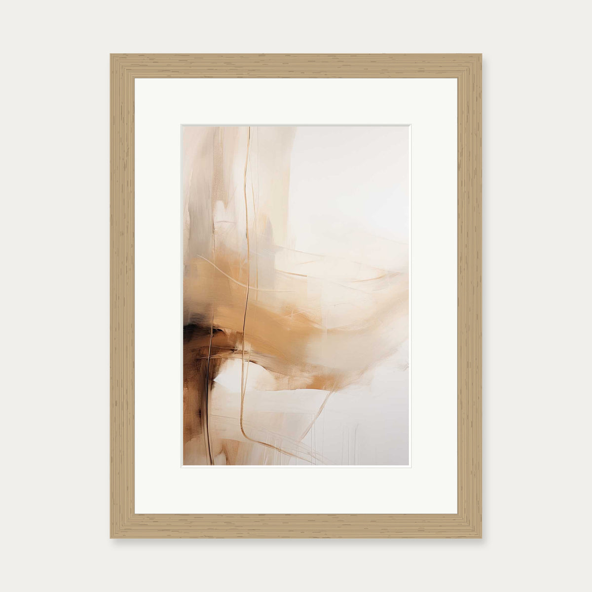 Abstract Songbird VI Art Print — 30 x 40 cm — Oak Frame