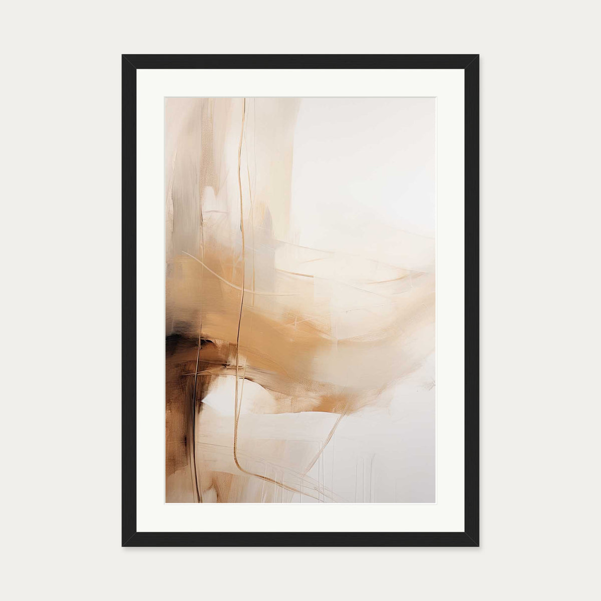 Abstract Songbird VI Art Print — 50 x 70 cm — Black Frame