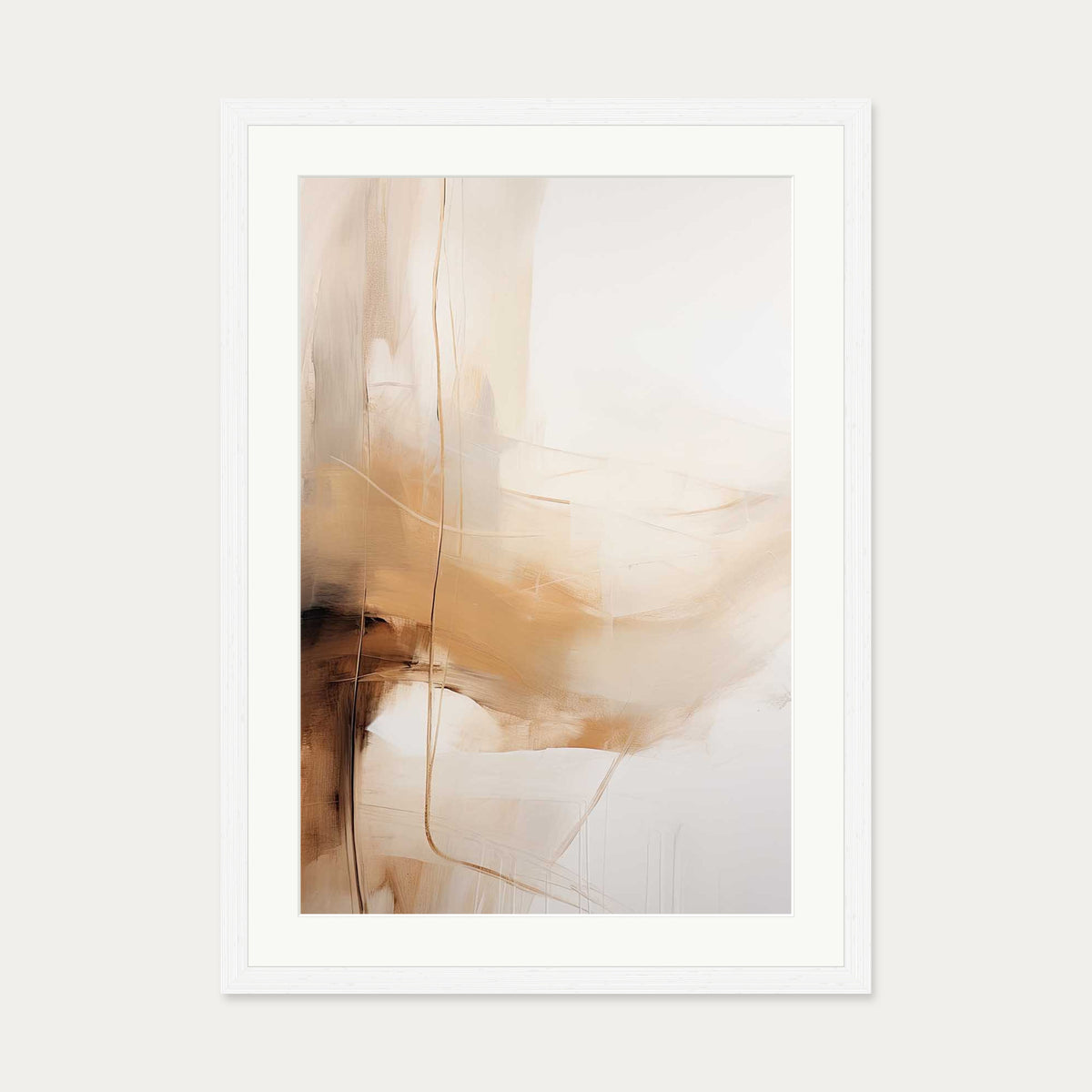 Abstract Songbird VI Art Print — 50 x 70 cm — White Frame