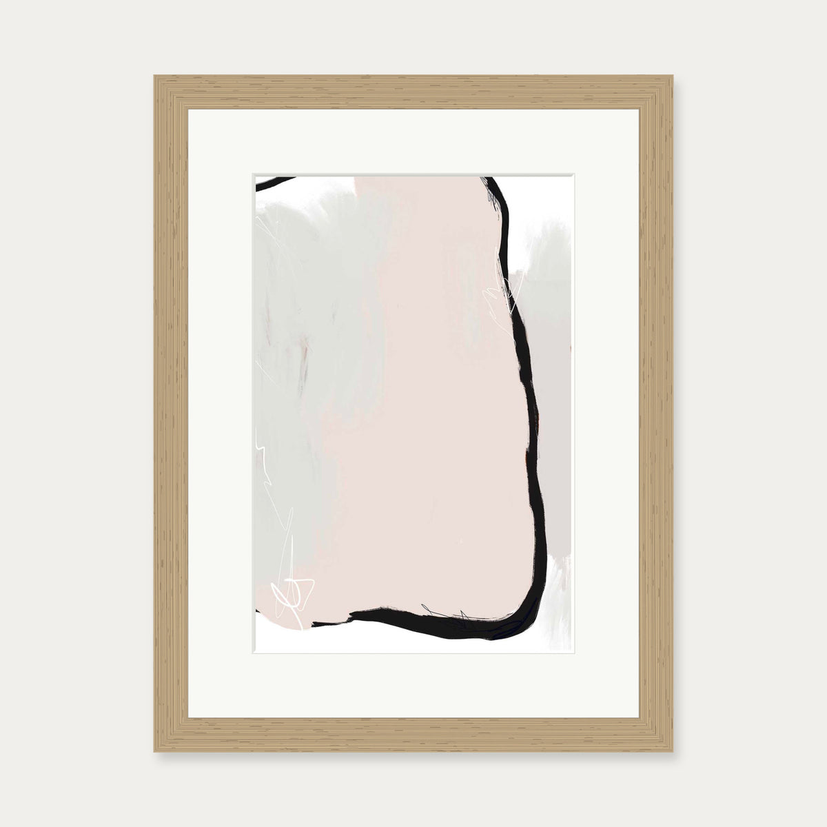 Abstract Study I Art Print — 30 x 40 cm — Oak Frame