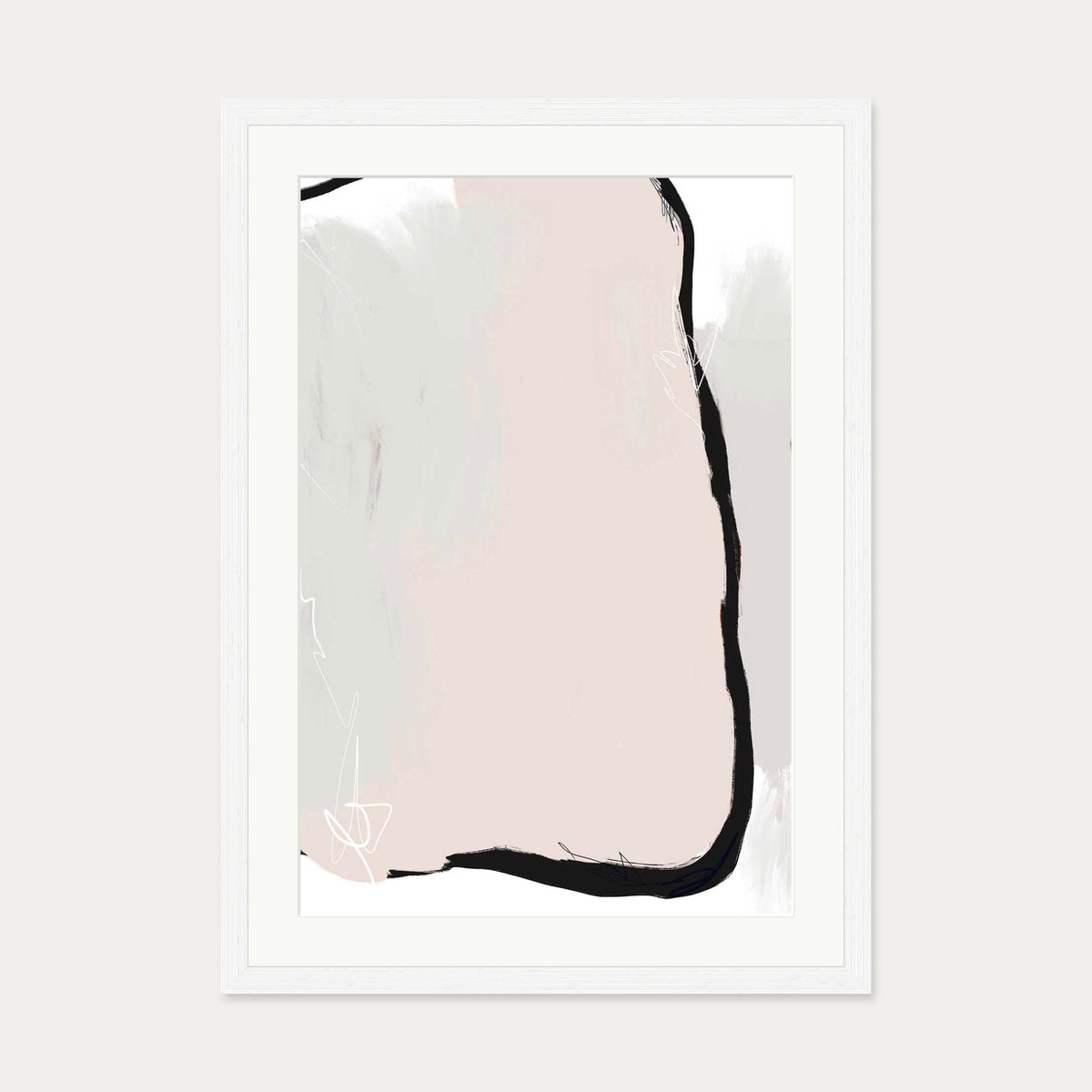 Abstract Study I Art Print — 50 x 70 cm — White Frame