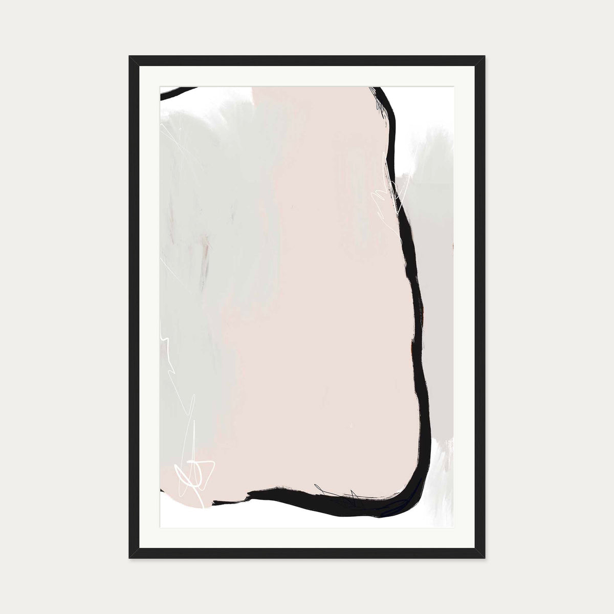 Abstract Study I Art Print — 70 x 100 cm — Black Frame