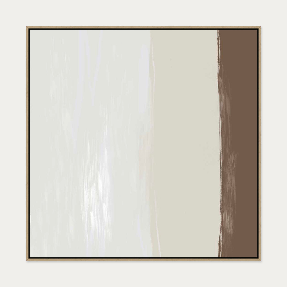 Abstract Study II Canvas Art — 100 x 100 cm — Oak Frame