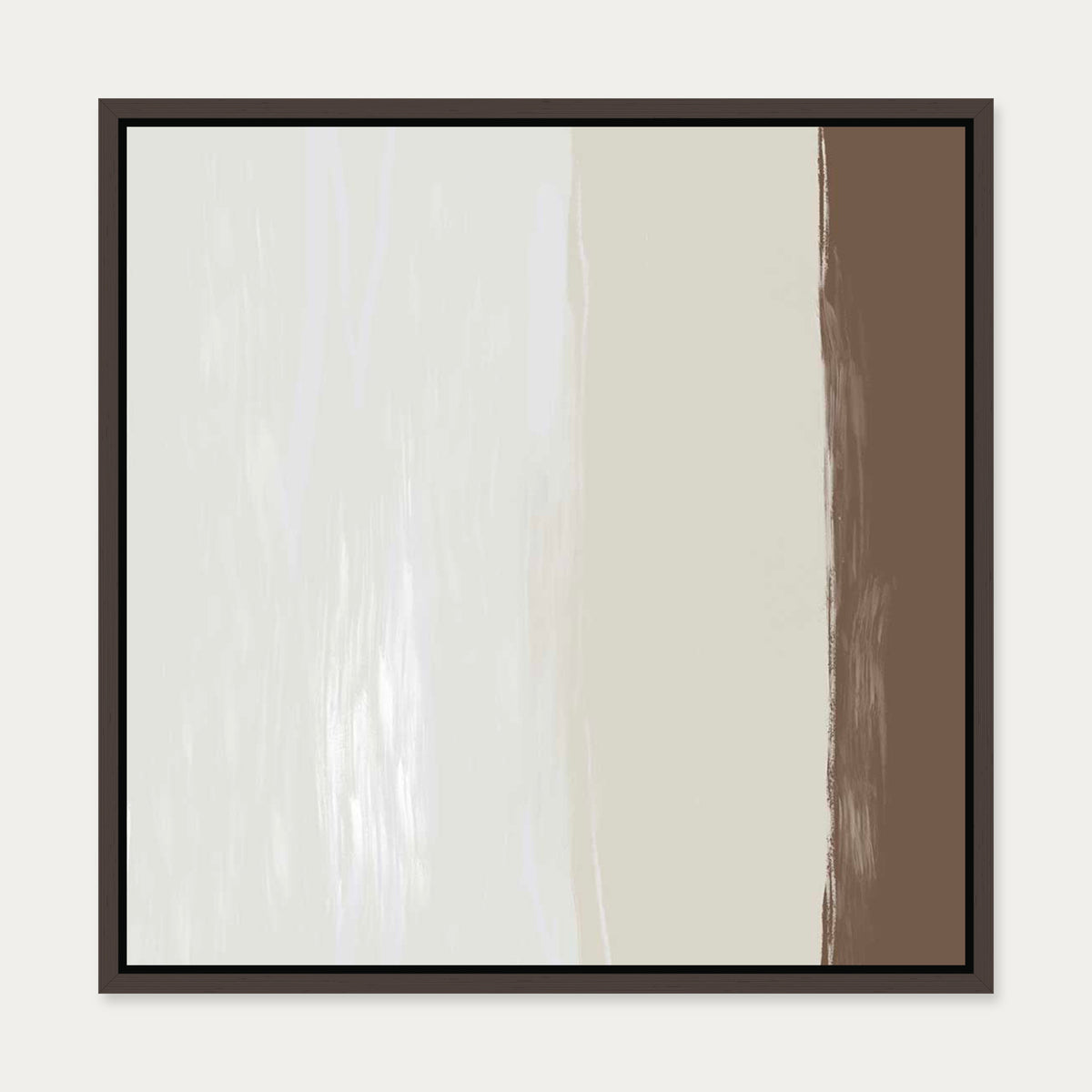 Abstract Study II Canvas Art — 50 x 50 cm — Brown Frame