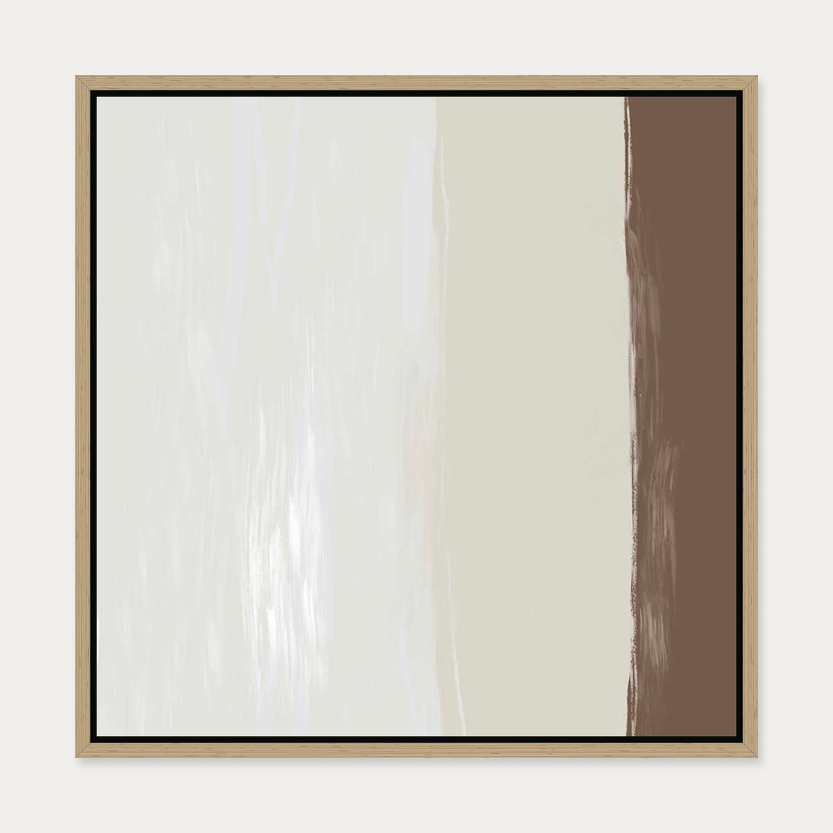 Abstract Study II Canvas Art — 50 x 50 cm — Oak Frame