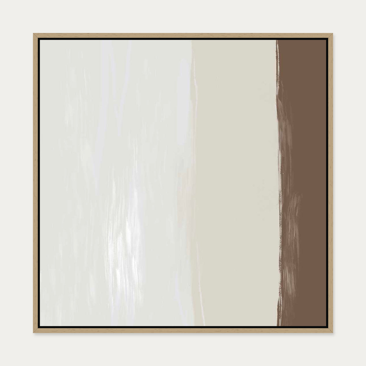 Abstract Study II Canvas Art — 70 x 70 cm — Oak Frame