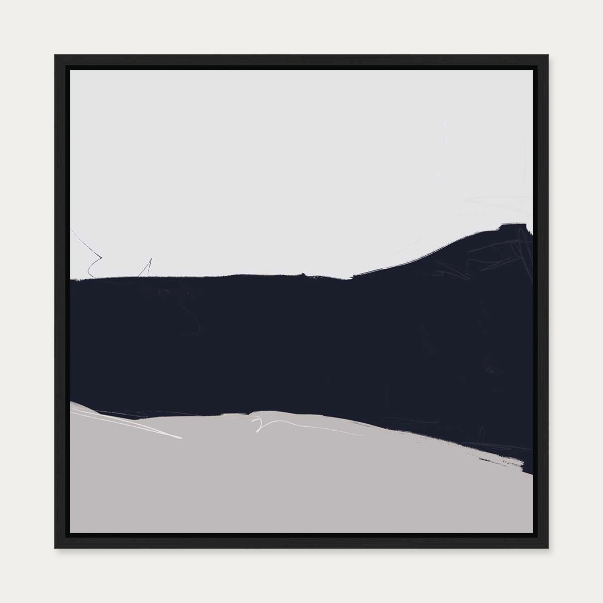 Abstract Study III Canvas Art — 50 x 50 cm — Black Frame