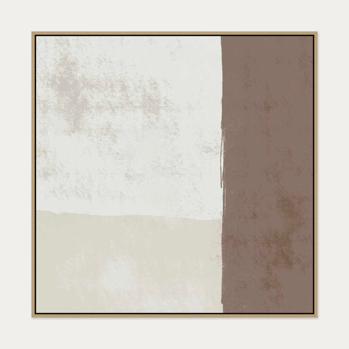 Abstract Study IV Canvas Art — 100 x 100 cm — Oak Frame