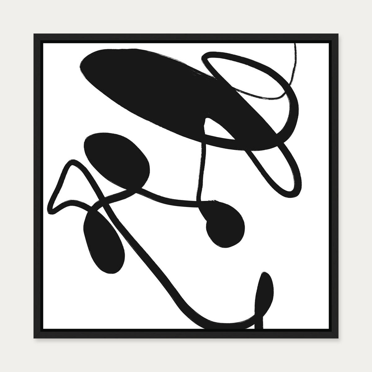 Abstract Study IX Canvas Art — 50 x 50 cm — Black Frame