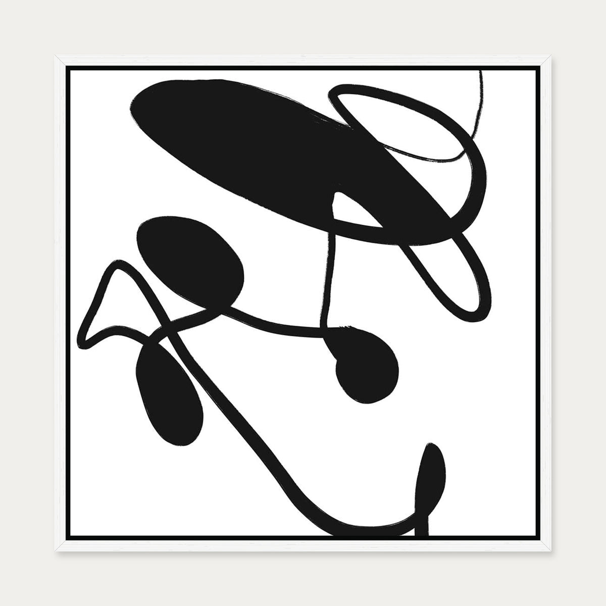 Abstract Study IX Canvas Art — 50 x 50 cm — White Frame